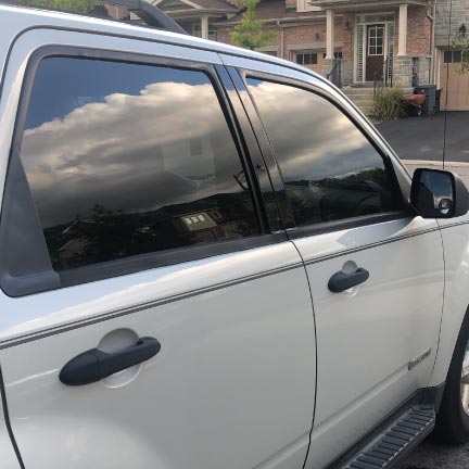 15% window tint applied to a ford escape