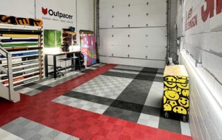 the outpacer graphics shop installation bay