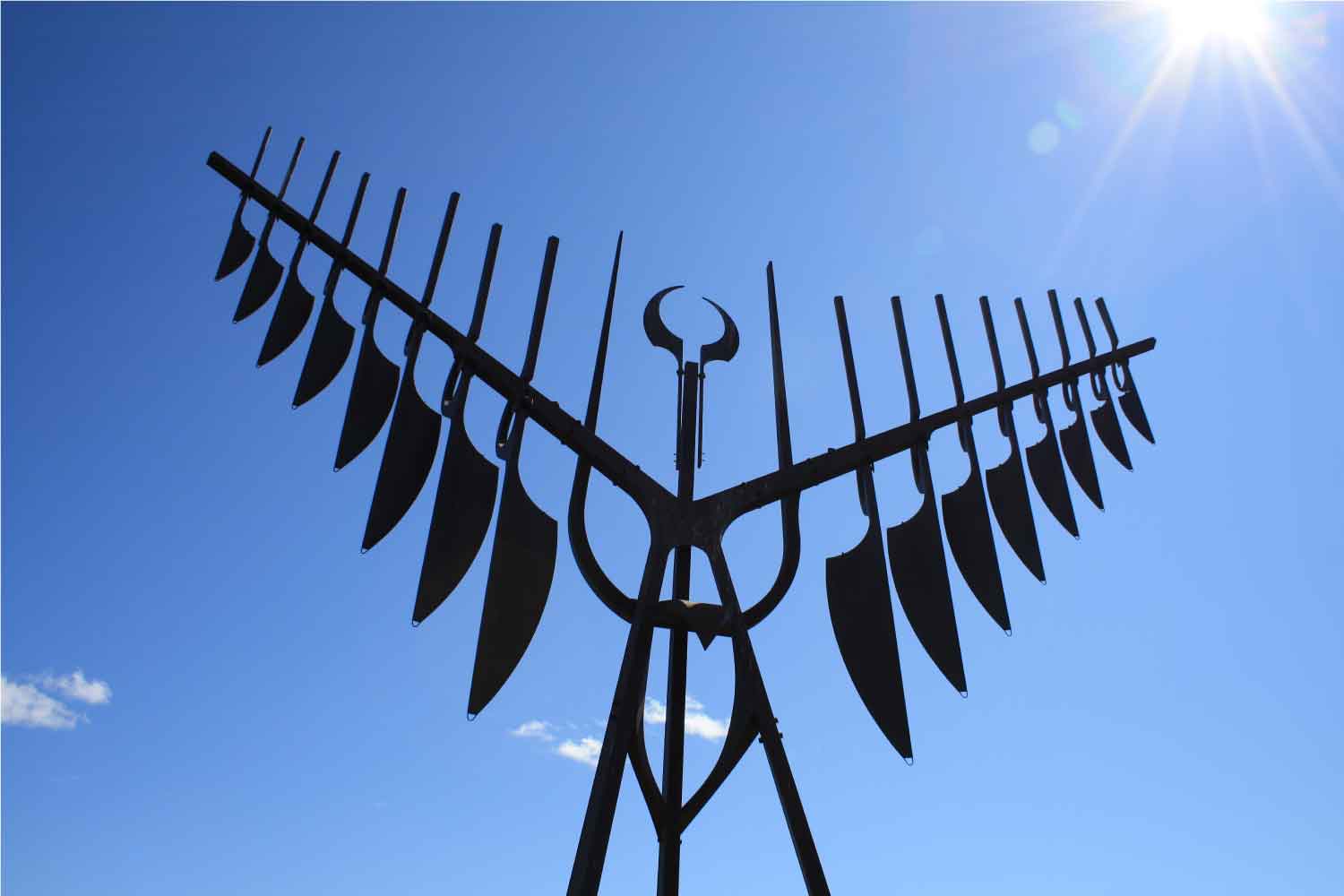 Spirit Catcher Statue located in Barrie, Ontario