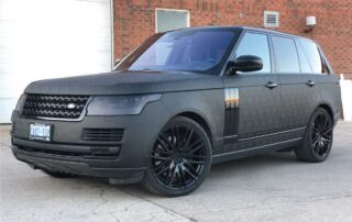 satin black range rover