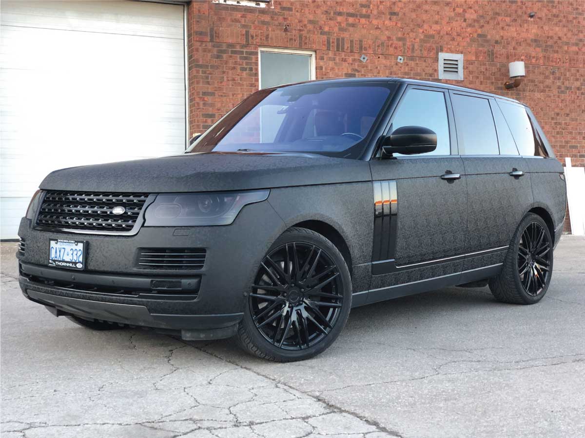 satin black range rover